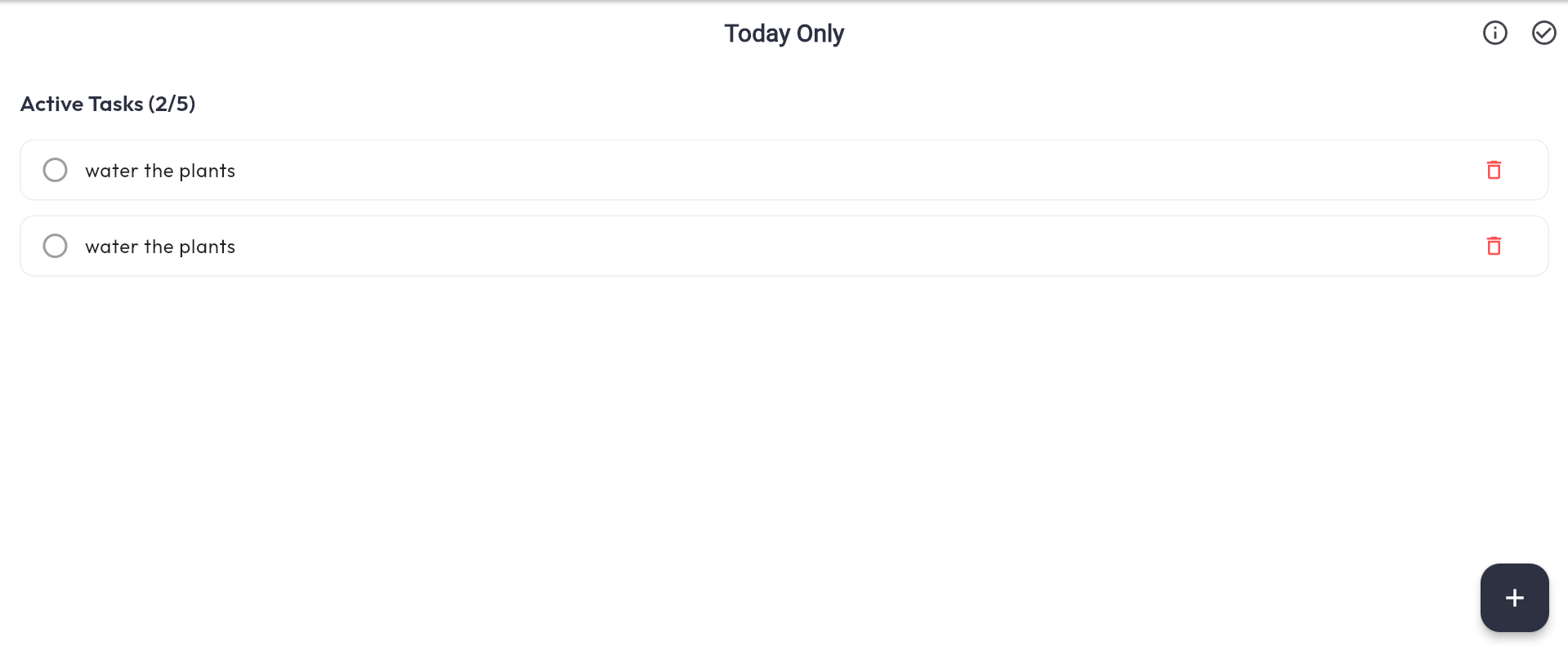 Today Only Productivity App Mobile Interface